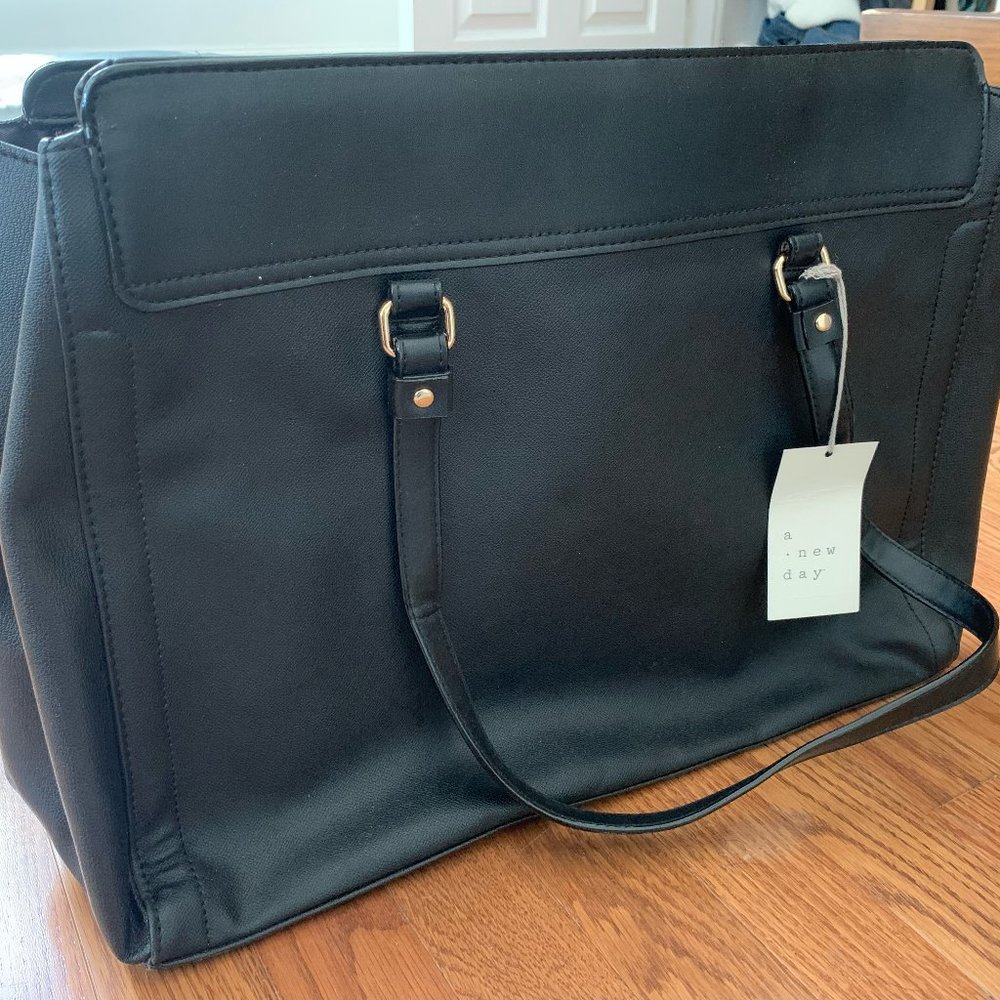 a new day black handbag professional style